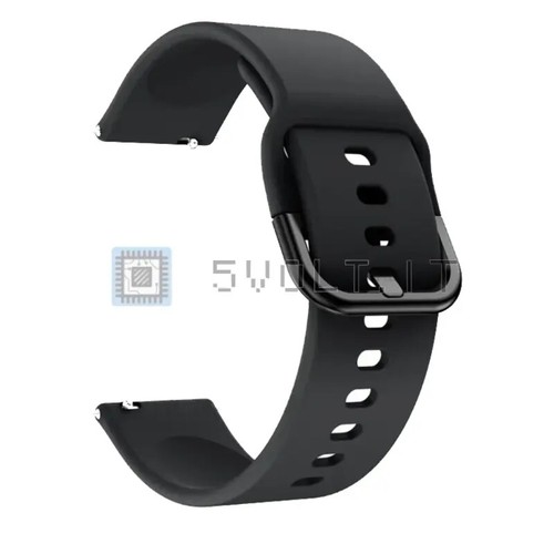 Cinturino silicone nero 22mm - silicone,